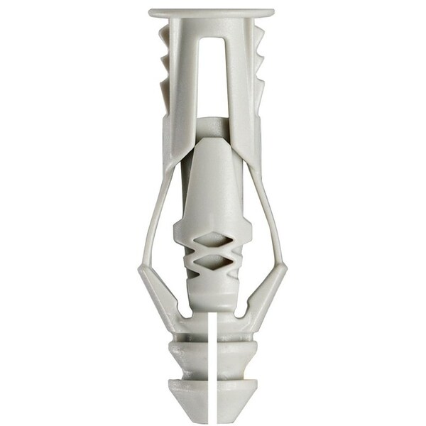 Cobra Anchors Wall Anchor, Polyethylene, Chrome, 35 lb 171S Zoro